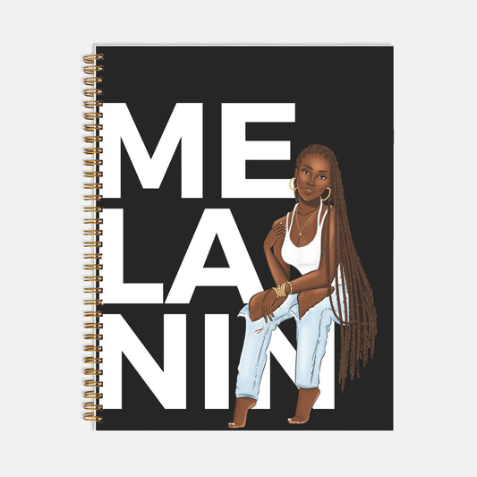 Melanin Hardcover Spiral Notebook
