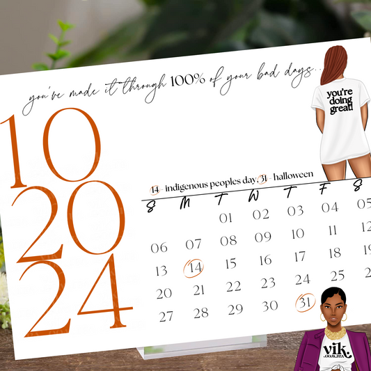 black woman calendar