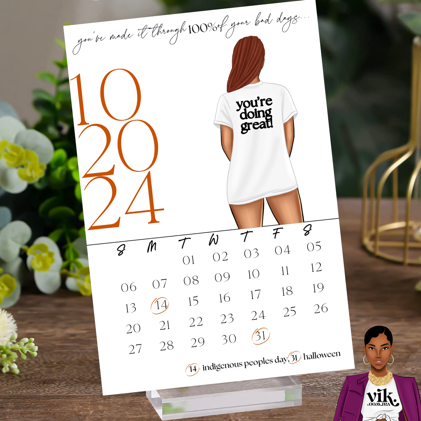 black woman calendar