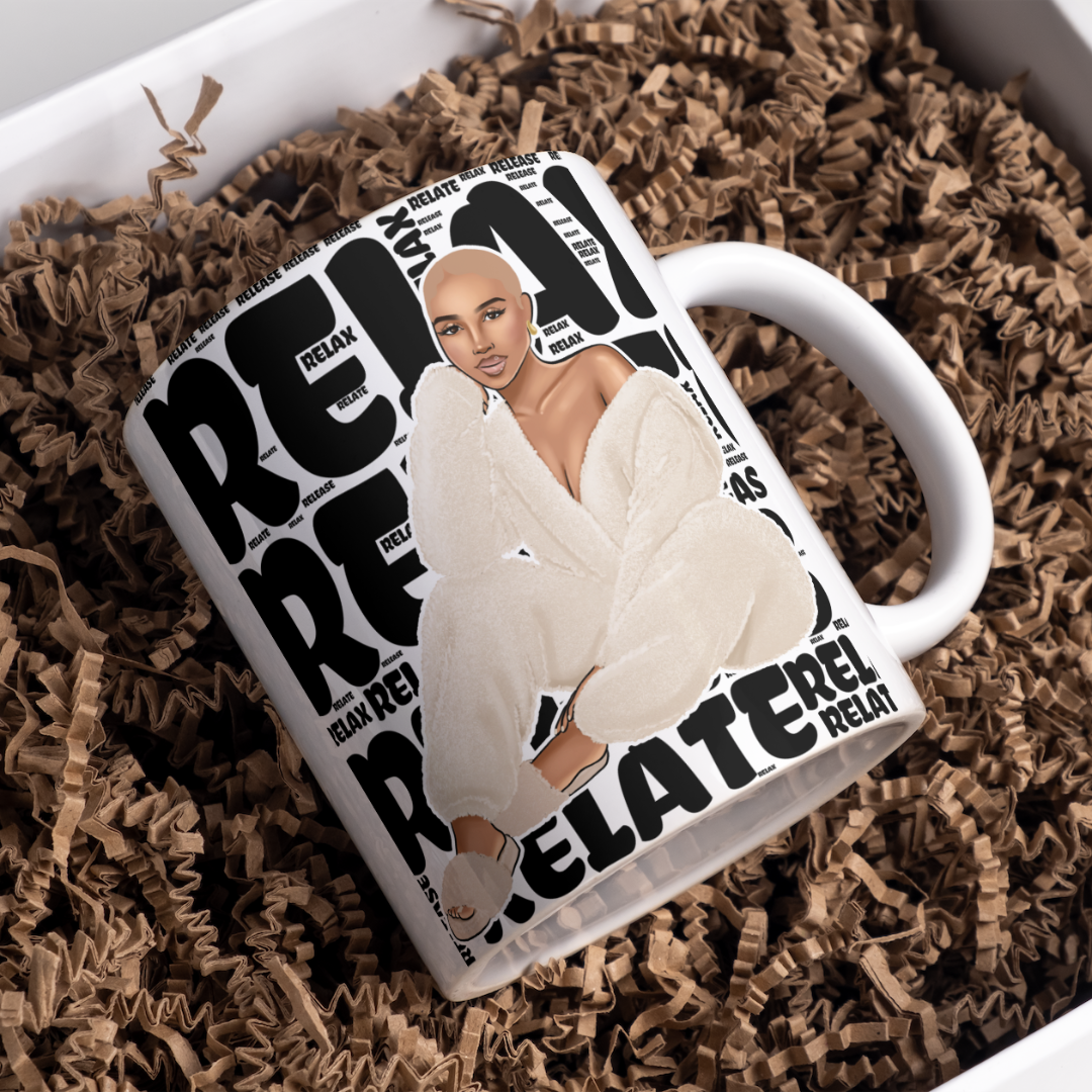 Relax, Relate, Release Coffee Mug