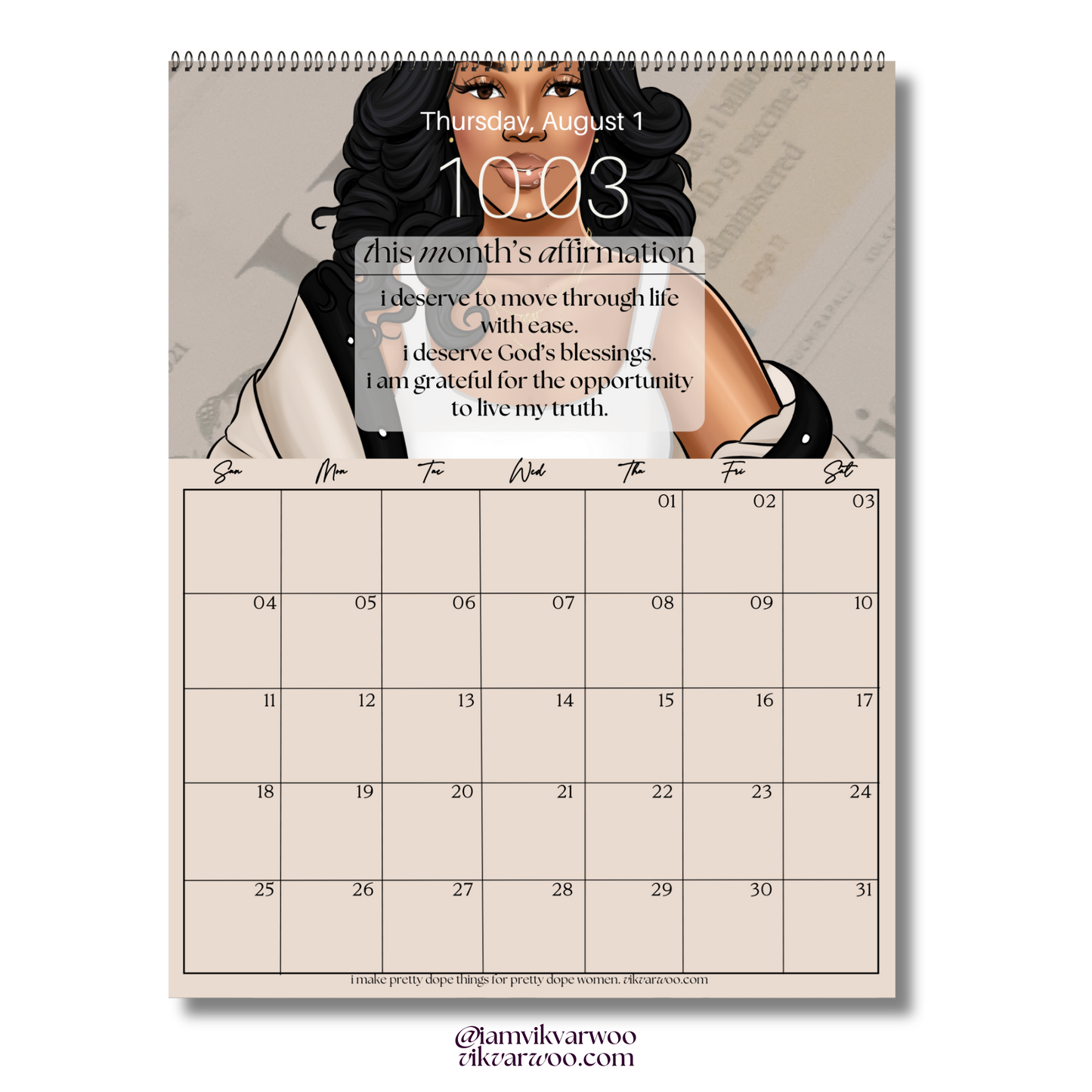 2024 Affirmation Monthly Wall Calendar
