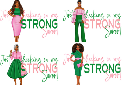 Checking on my Strong Soror Notecard Set of 8