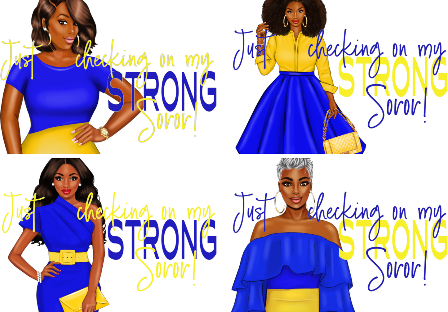 Checking on my Strong Soror Notecard Set of 8